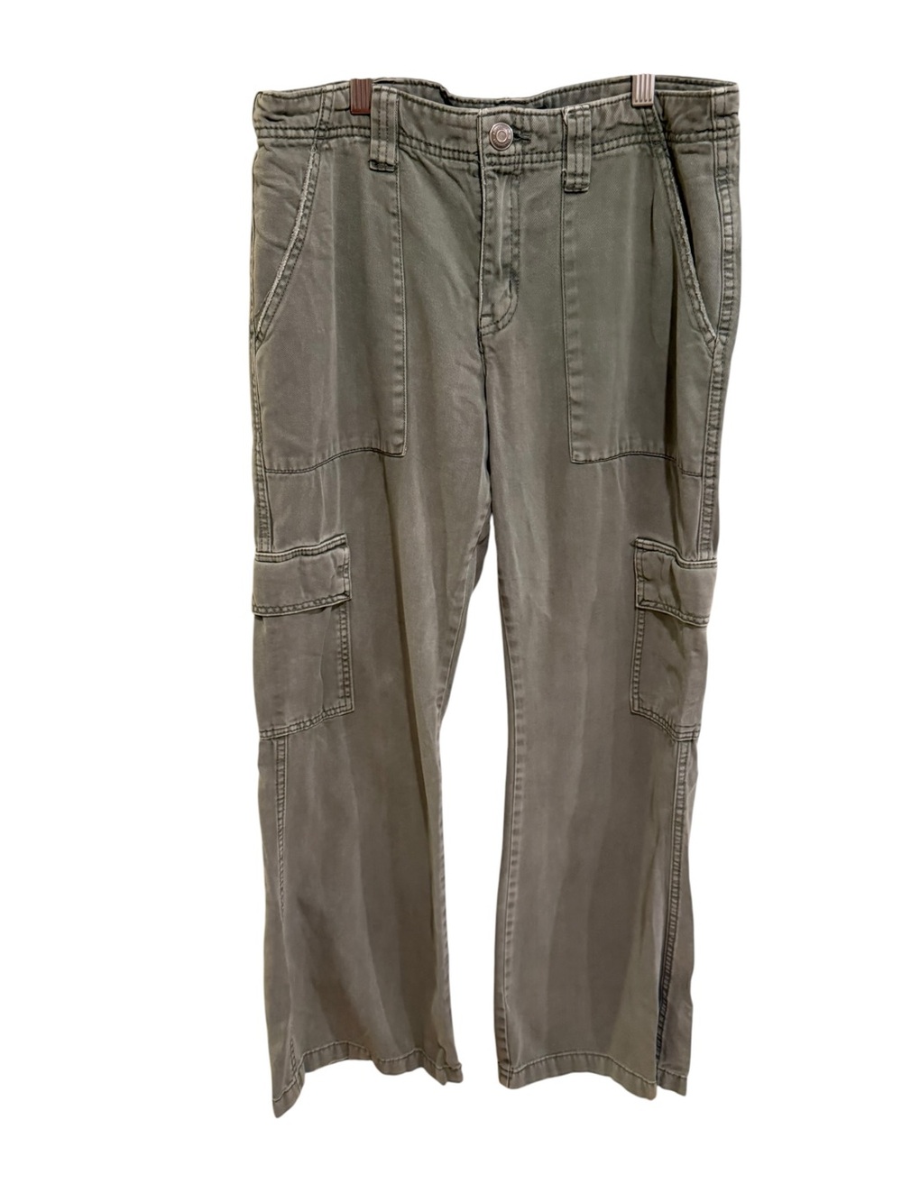 Aeropostale Olive Green Low Rise Flare Utility Pants - Size 8
